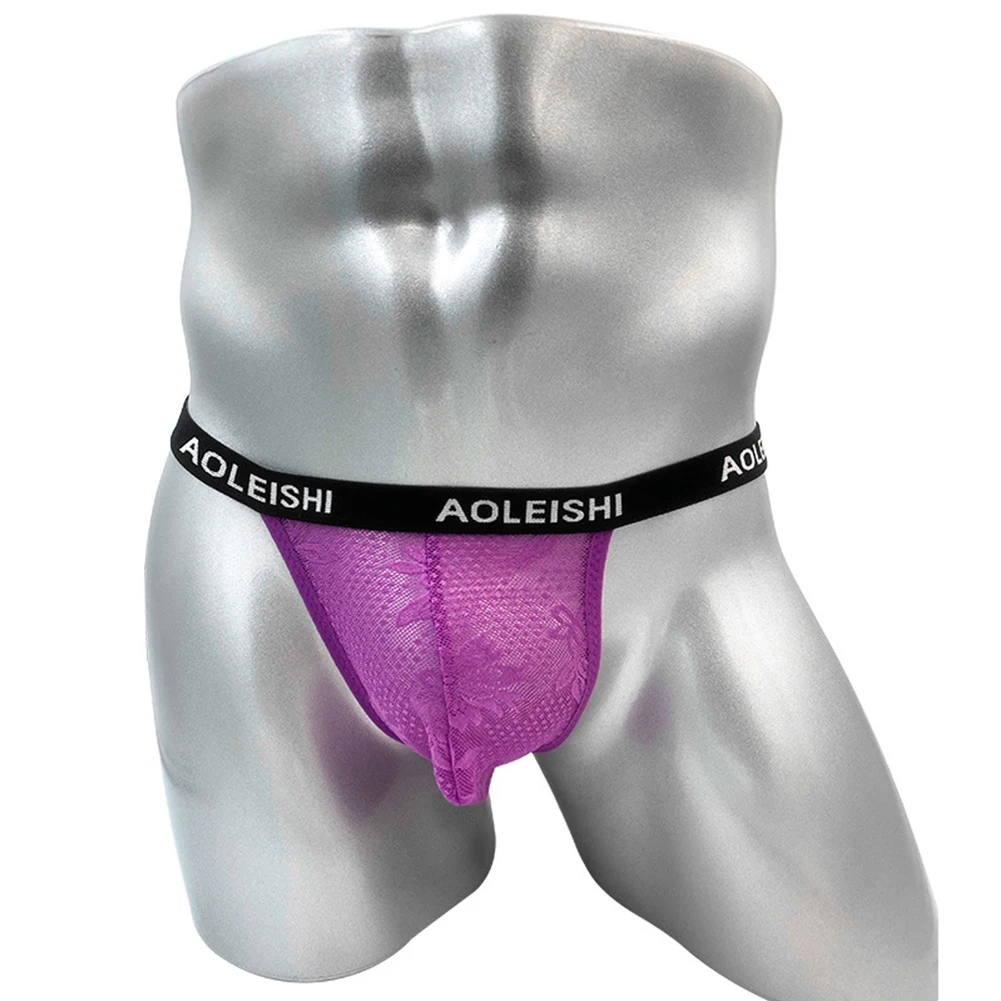 Daily Men\'s Underwears Lingerie Man Mesh Open Panties See Sexy Soft Thong Through Brief Underpants Butt Brand New