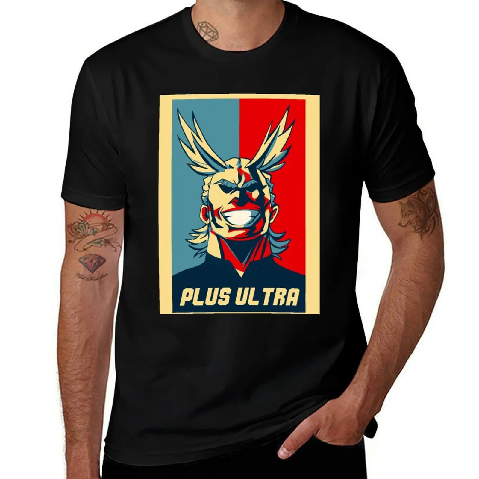 all might shepard fairey poster T-Shirt Work Outdoor Short Sleeve Tee
