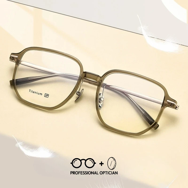 

Internet Celebrity Plain Ultra Light TR Cold Tea Color Myopia Hyperopia Astigmatism Anti Blue Light Prescription Optical Glasses