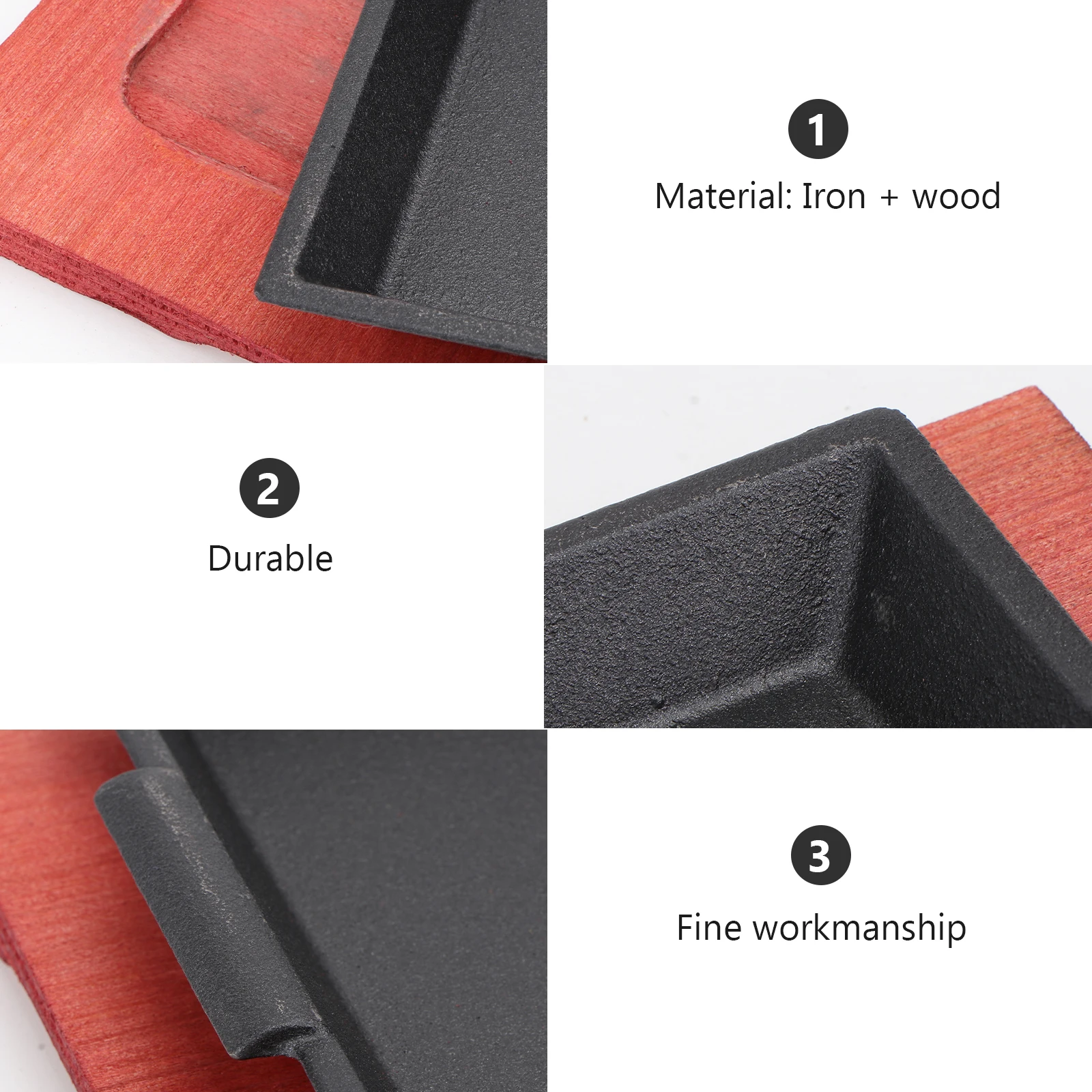 

1Pcs Cast Iron Frying Pan Flat Top Iron Plate for Indoor Outdoor Grilling Roasting Reusable Barbecue Dish Pan Barbecue Dish