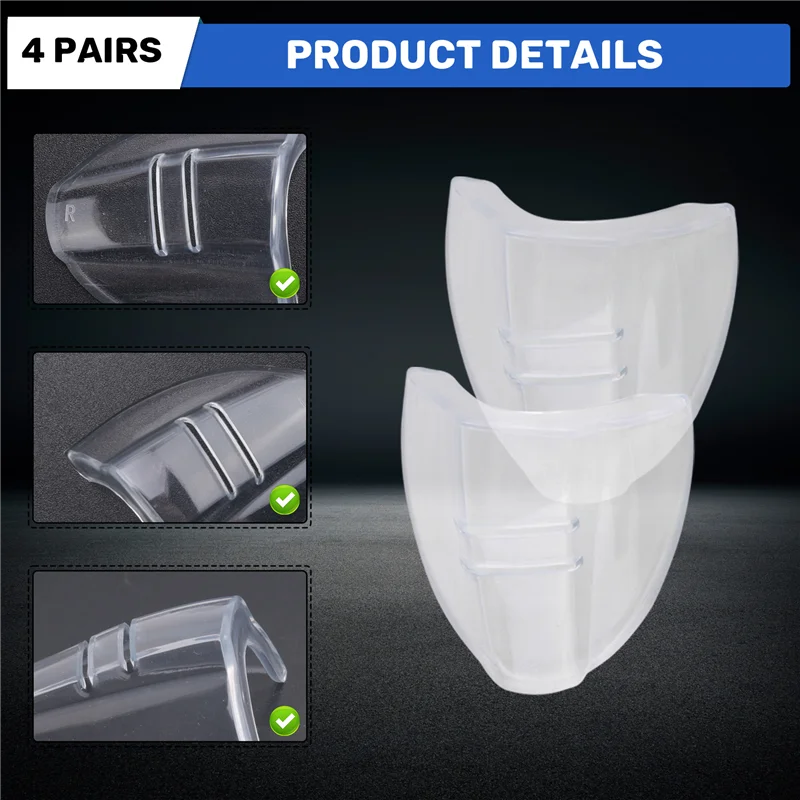 AA84眼鏡サイドシールド、安全メガネ用クリアサイドシールドを滑り込ませて装着