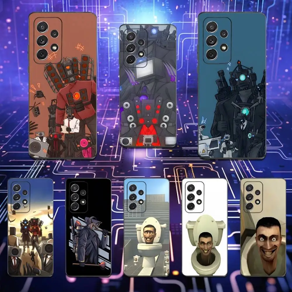 

Toilet S-Skibidi M-Mobile Phone Case For Samsung S25,S24,S23,S22,S21,S20,S10,Ultra,Plus,Lite,FE,Soft Silicone Black Cover