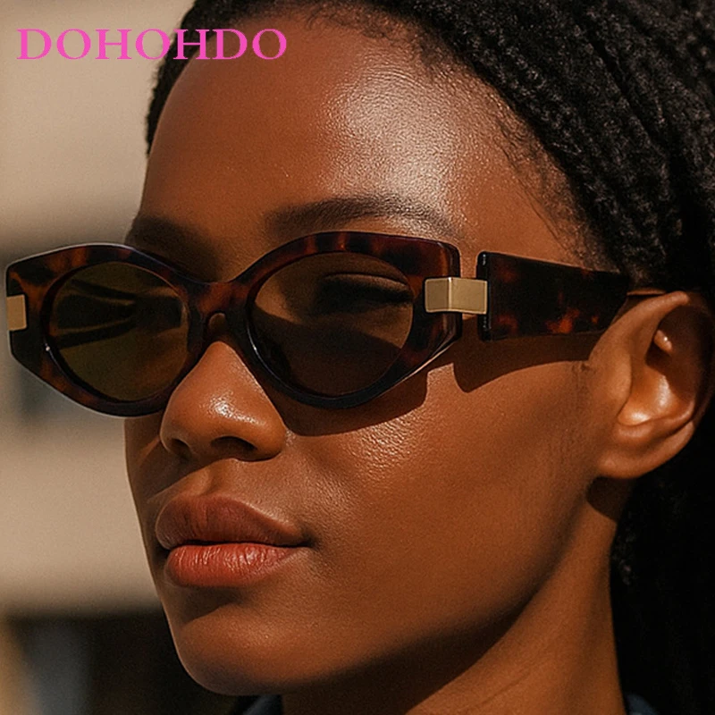 

New Luxury Metal Small Cat Eye Sun Glasses Women Men Trendy Brand Designer Eyeglasses Summer Traveling Driving Shades UV400 Очки