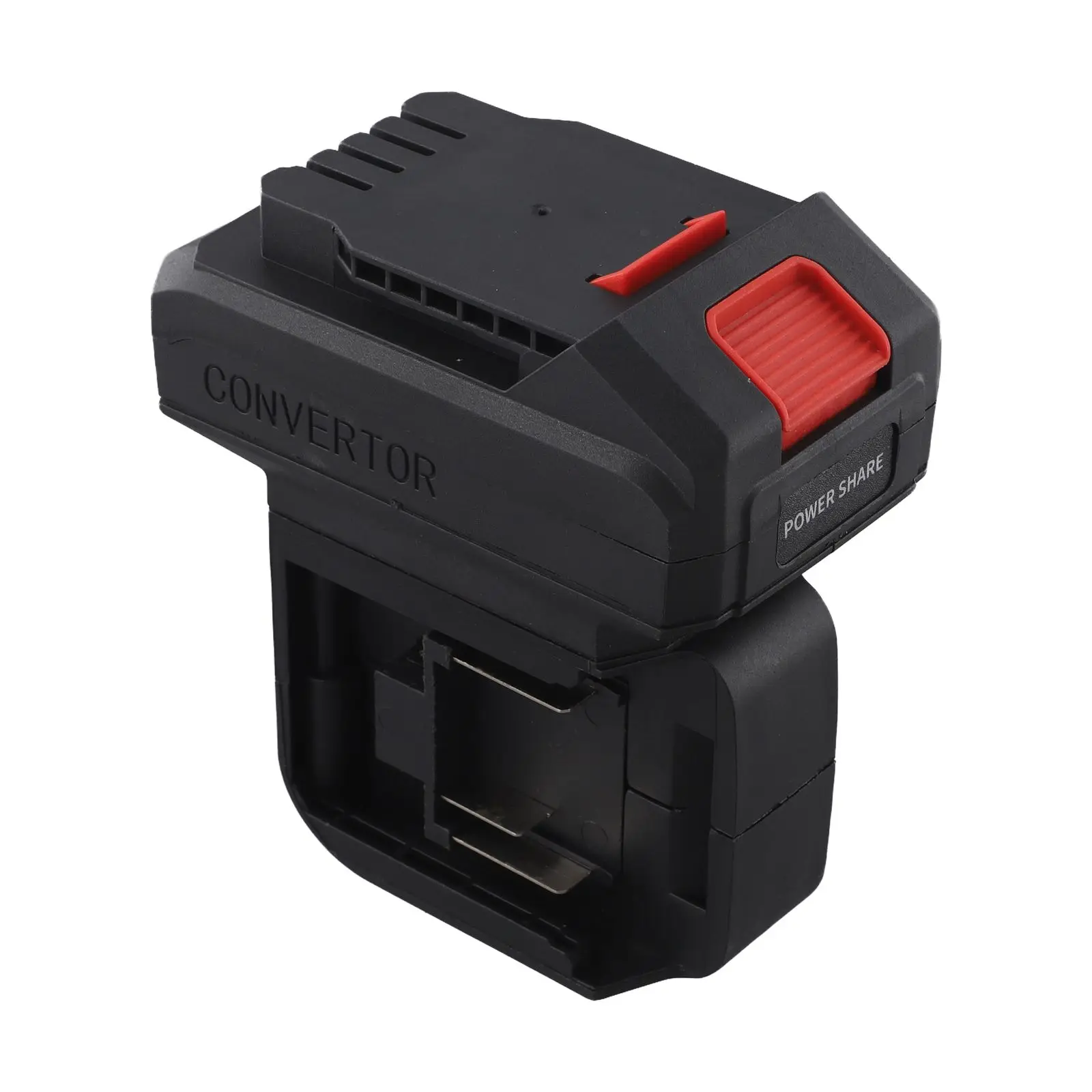 Black Battery Converter Strong Battery Life Converter Hand Tool Set Power Tool Converter For Work Lights Plastic Material