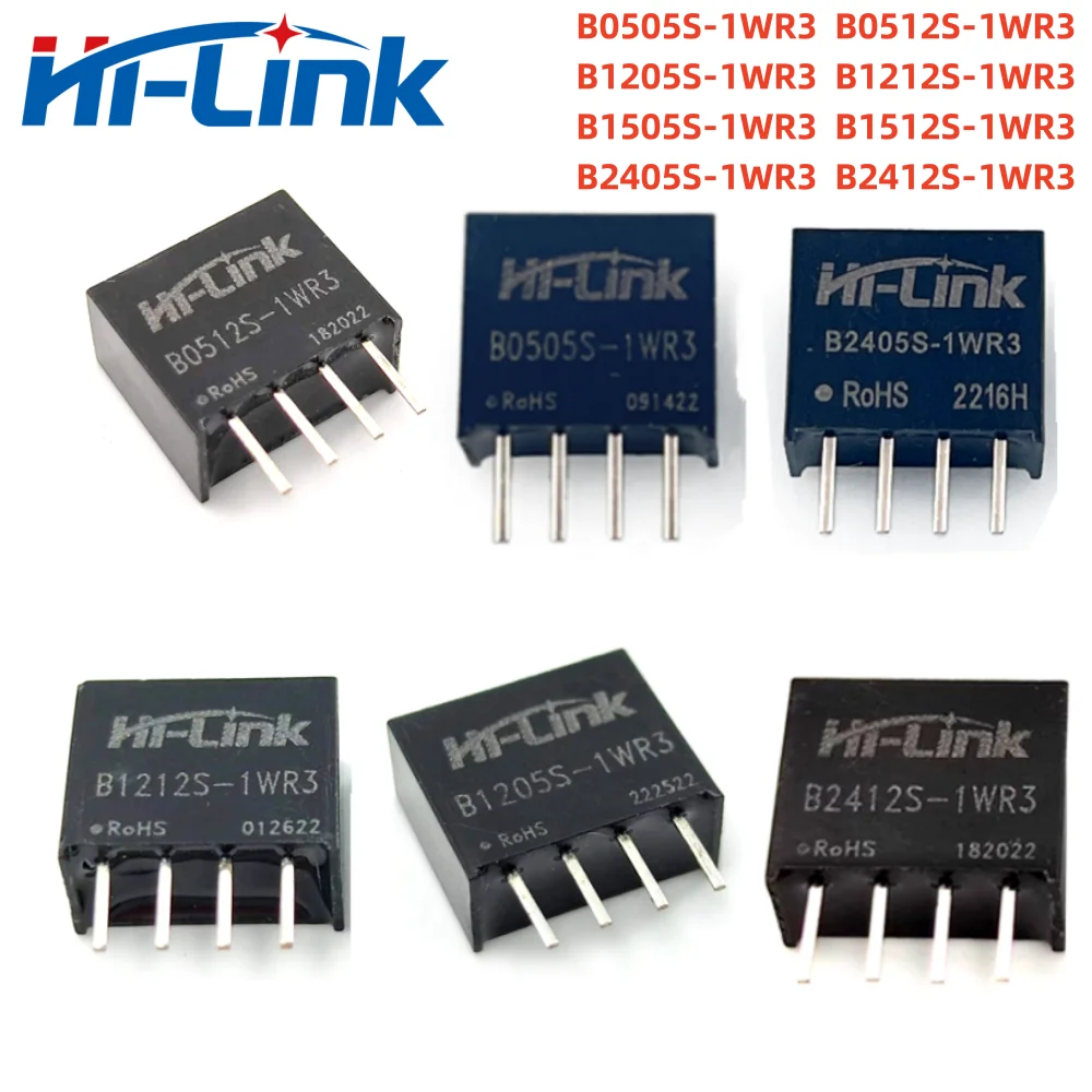 Hilink-módulo de fuente de alimentación CC de salida, convertidor de CC de aislamiento ajustable, B0505S-1WR3, B1205, 5V, 12V, 1W, B0512S-1WR3