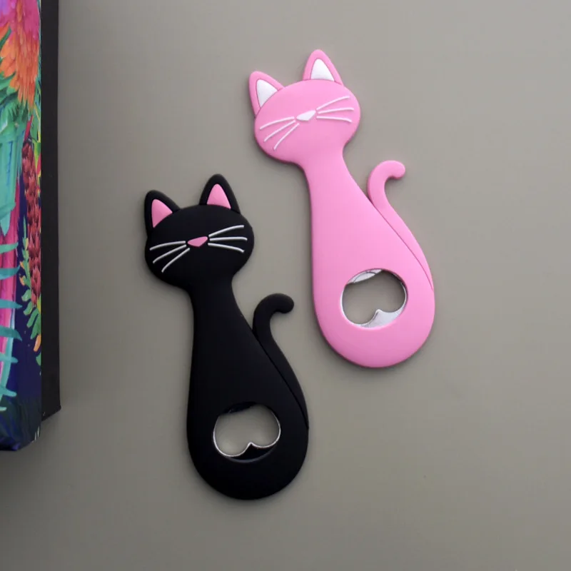 

1pc Restaurant Cartoon Beer Bottle Opener Creative Refrigerator Sticker Bottle Opener Wine Driver Cute Cat Shape