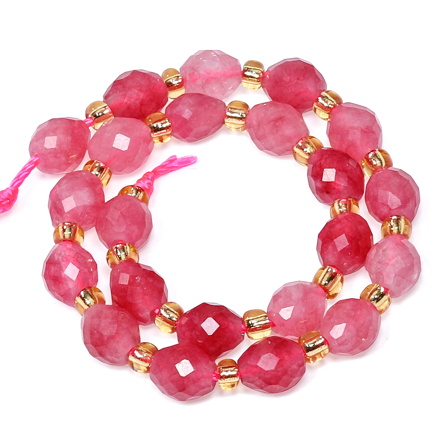 الأوجه 5x6 مللي متر الوردي التورمالين اليشم حجر الخرز البيضاوي الشكل الخرز لصنع المجوهرات سوار ذاتي الصنع الديكور اكسسوارات