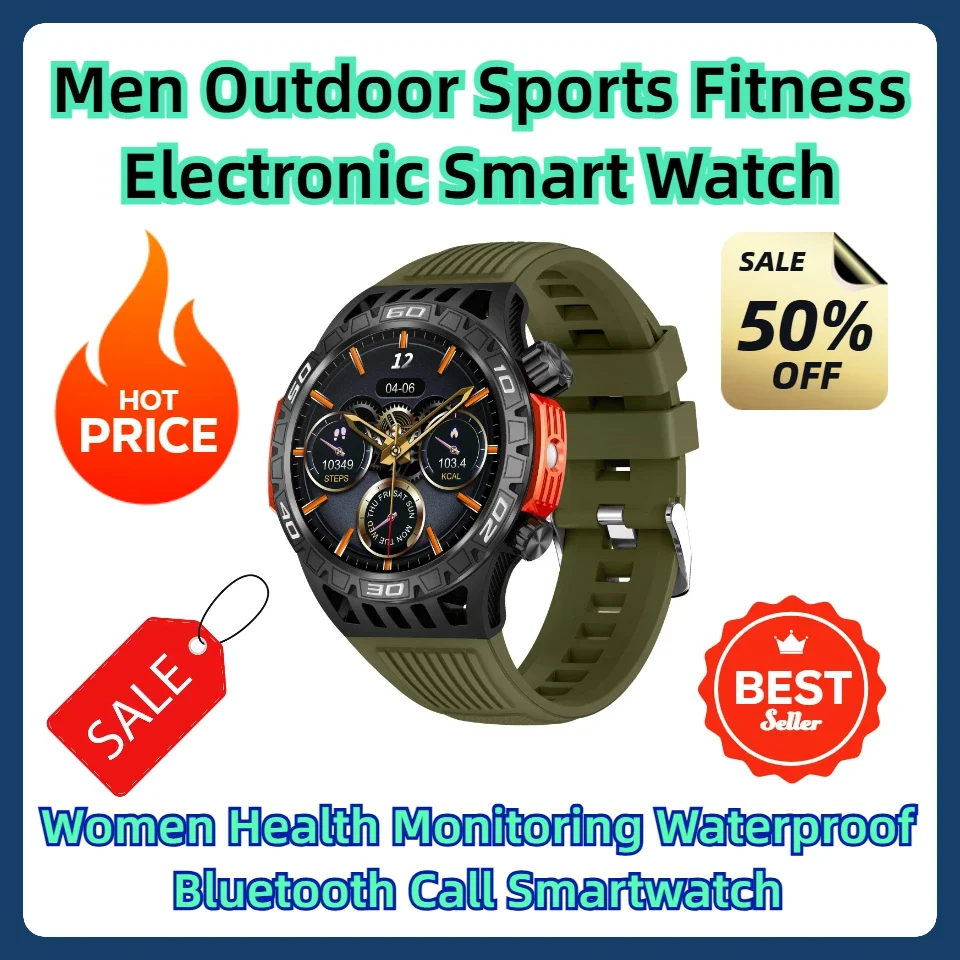 

Women Health Monitoring Waterproof Bluetooth Call Smartwatch Men Outdoor Sports Fitness Electronic Smartwatch