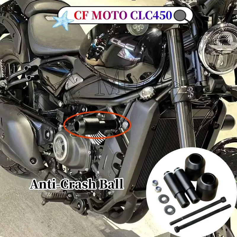 

Для CFMOTO 450CLC 450CL-C ползунки рамы двигателя защита от падения Bobber CLC450 450 CLC CL-C обтекатель анти-треш Pad