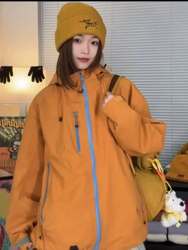 

Оранжевая спортивная куртка для активного отдыха, быстросохнущая, для походов, молодежная, модная, из полиэфирного волокна, с длинными рукавами и молнией...