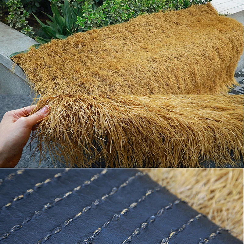 Size Customized Mexican Artificial Thatch Straw Roof Decors,Fireproof Synthetic Palm Thatch Roll, Hawaii Pavilion Thatch Roofing