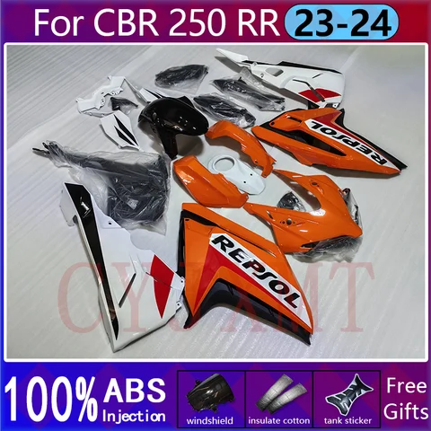 Motorcycle Fairing Kit for Honda CBR250RR 2023 2024 Full Protector Fairings CBR250 CBR 250 RR 23 24 Orange Gloss Bodyframe Shell