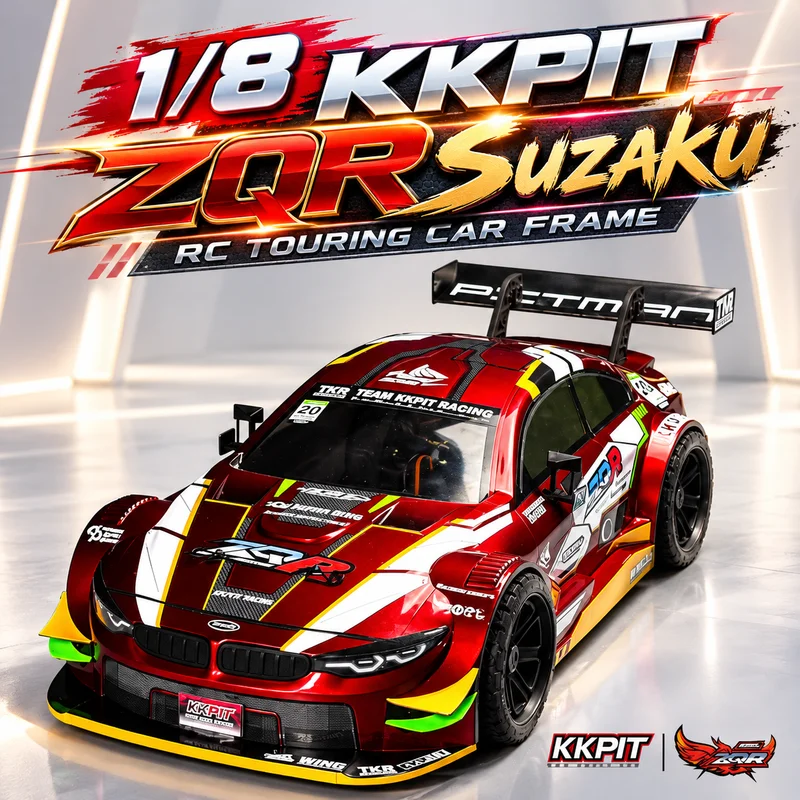 New KKPIT ZQR Suzaku Chixiao 1/8 Remote Control Electric 4WD Flat Running Drift 360mm Frame RC Racing Rally Car KRL-RS RV Model