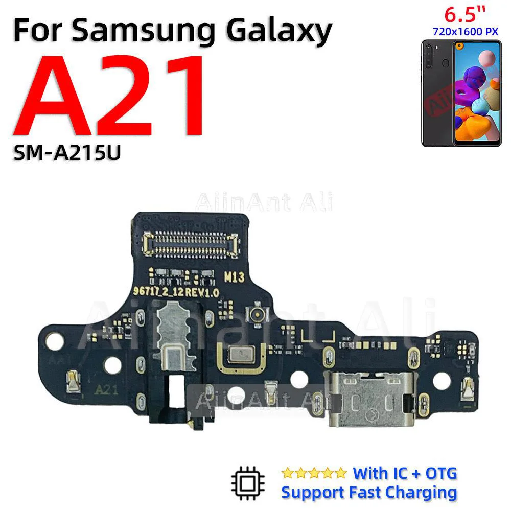 AiinAnt Fast Charging Connector Board Dock Charger Flex Cable For Samsung Galaxy A20 A20e A20s A21 A21s A22 A23 A24 4G 5G Parts