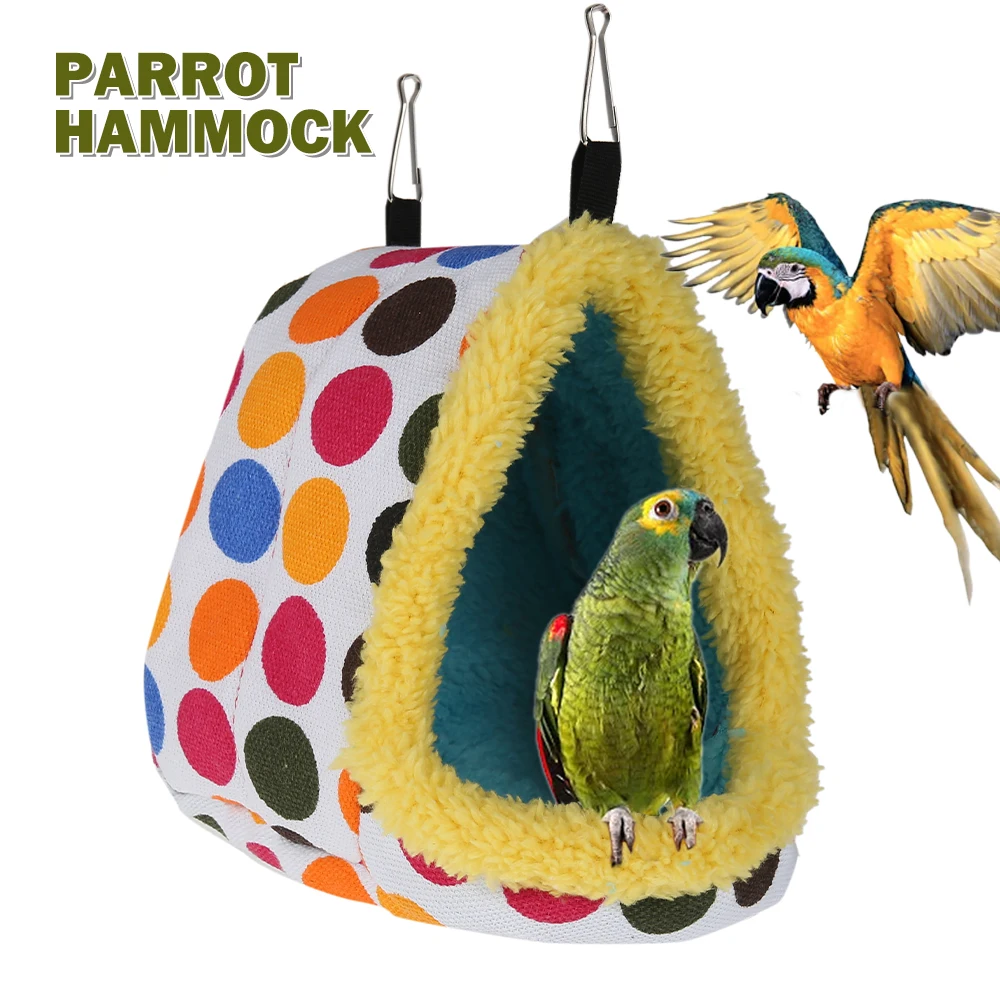 Bird Nest Soft Comfortable Parrots Hammock Winter Warm Hanging Bird Cage Cozy Bird House for Macaws Parakeets Cockatoos