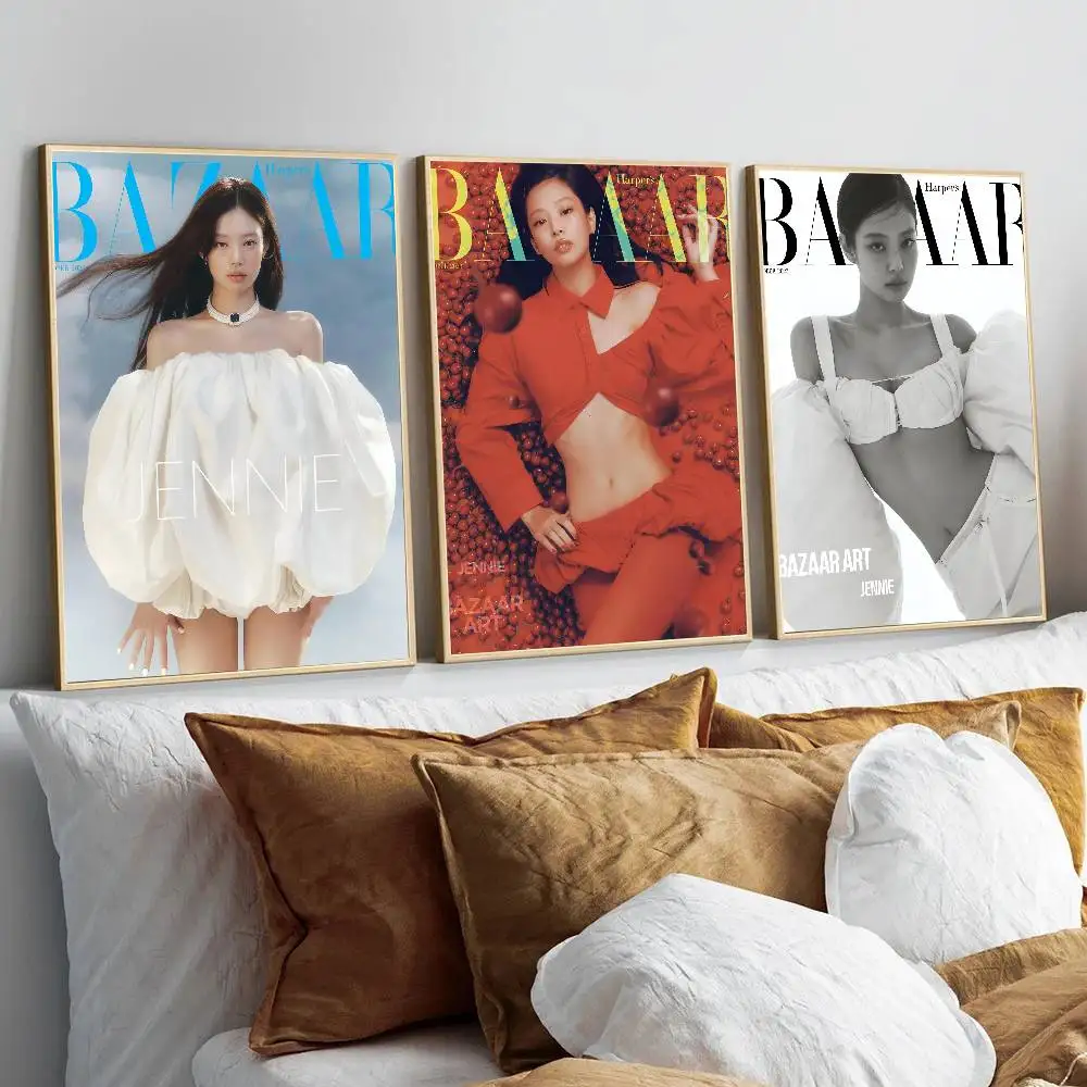 الكورية فتاة مجموعة Kpop جيني المشارك ورقة طباعة غرفة المعيشة المنزلي غرفة نوم مدخل بار مقهى الفن اللوحة الديكور #3