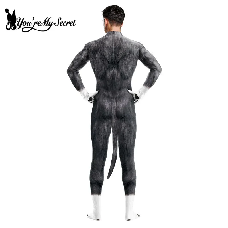 HN8 Halloween Cosplay fiesta Animal estampado de vaca disfraz Anime Onesies para adulto Zentai mono ropa de descanso mamelucos de verano con 8...Gf
