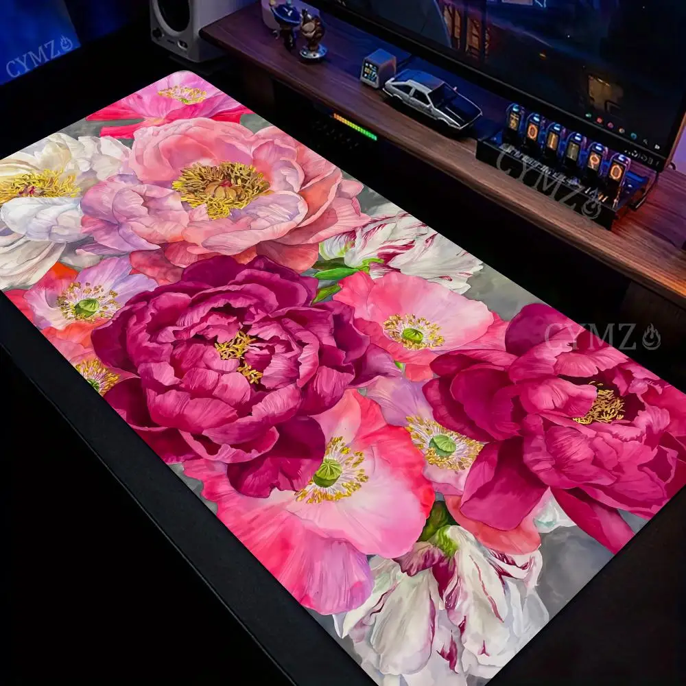 

Яркий цветочный дизайн, большой коврик для мыши, настольный коврик, игровые коврики, нескользящий коврик для мыши, аксессуары для компьютера, офисный коврик, ковер для компьютерного стола