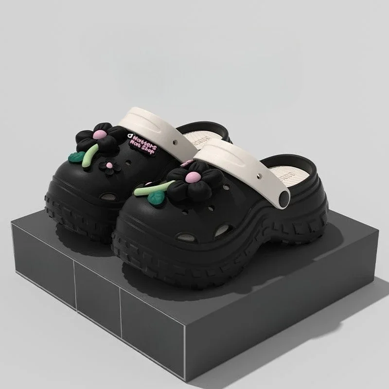 Slides Height Outside Sandals Korea Style Woman Slippers Non Slip Clappers Summer Footwear Top Designs New 39 Shoes for Women - view 2