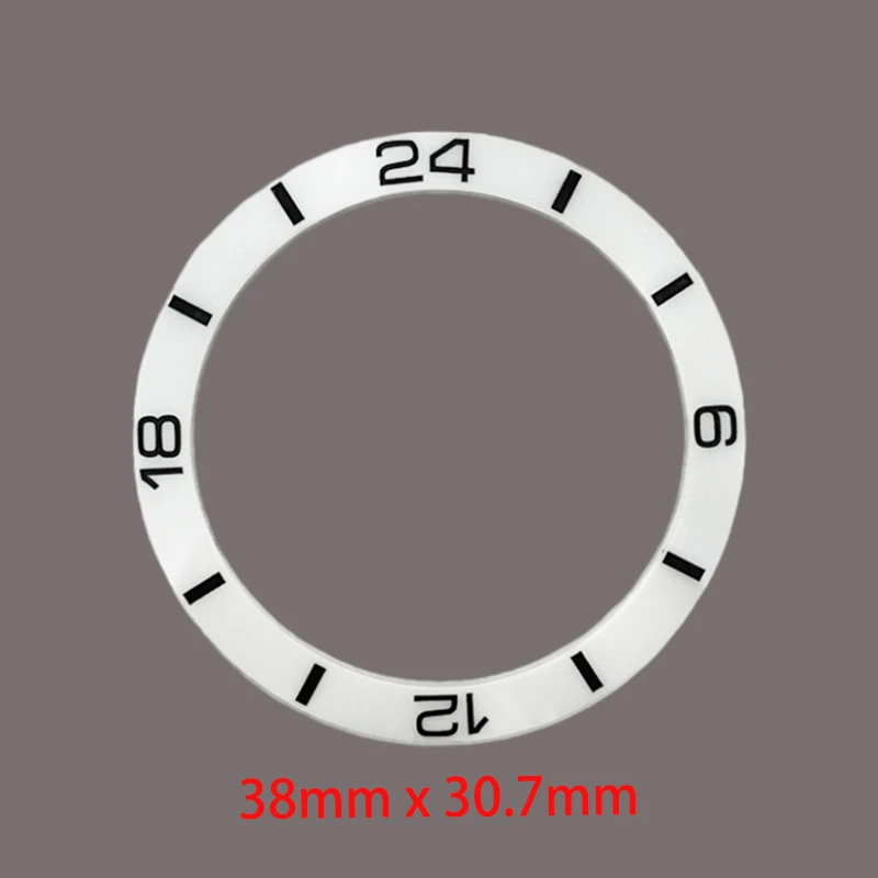 Cincin Sisipan Bezel Keramik Kemiringan 38Mm X 30.7Mm untuk SUB SRPD SKX007 SKX009 Casing Jam Tangan NH35 NH36 Suku Cadang Perbaikan Cincin Bezel Casing Pergerakan