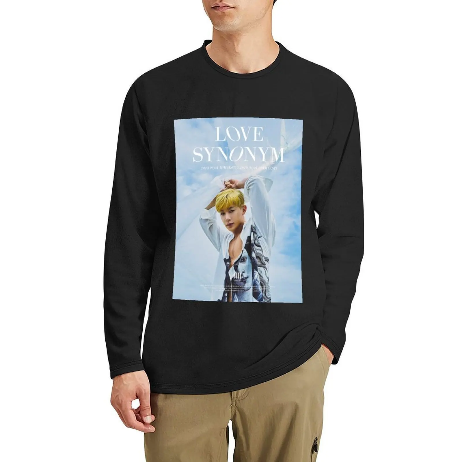 

WONHO OPEN MIND Long T-Shirt plus size tops funny t shirts sublime t shirt Aesthetic clothing mens t shirts