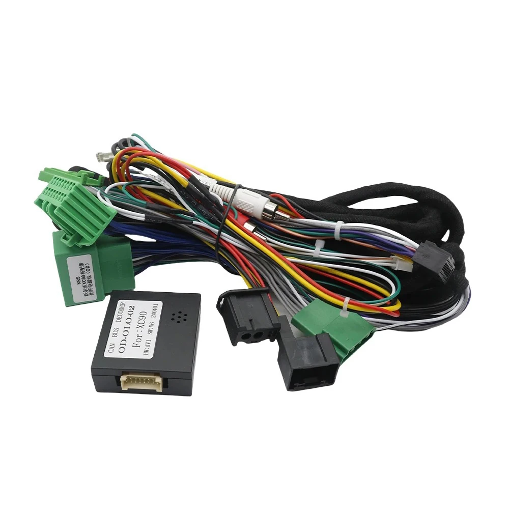 For Volvo XC90 high end s90 v90 cable Car 16Pin Wiring Harness Adapter Canbus Box Decoder Android Radio Power Cable