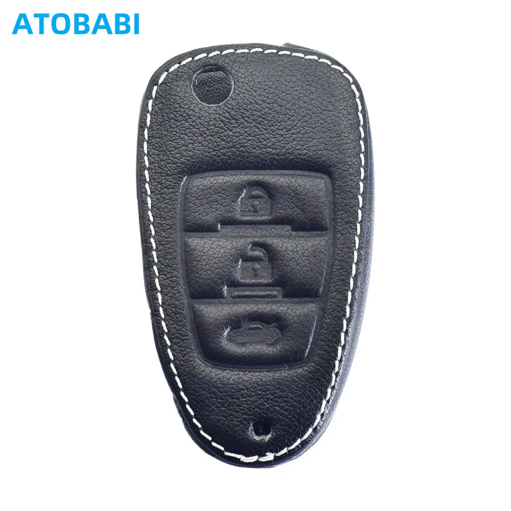 ATOBABI الجلود غطاء مفتاح السيارة حقيبة ل FAW Besturn X80 2015 2016 2017 2018 الوجه عن بعد Fobs شل حامي حالة اكسسوارات السيارات #1