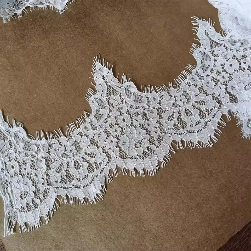

Высококачественная белая парчовая хлопковая тонкая нить, волнистые ресницы, кружевная свадебная фата, аксессуар