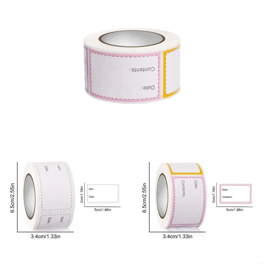 L43A 250pcs sticking Labels Freezer Labels for Effective Organization 5x3cm