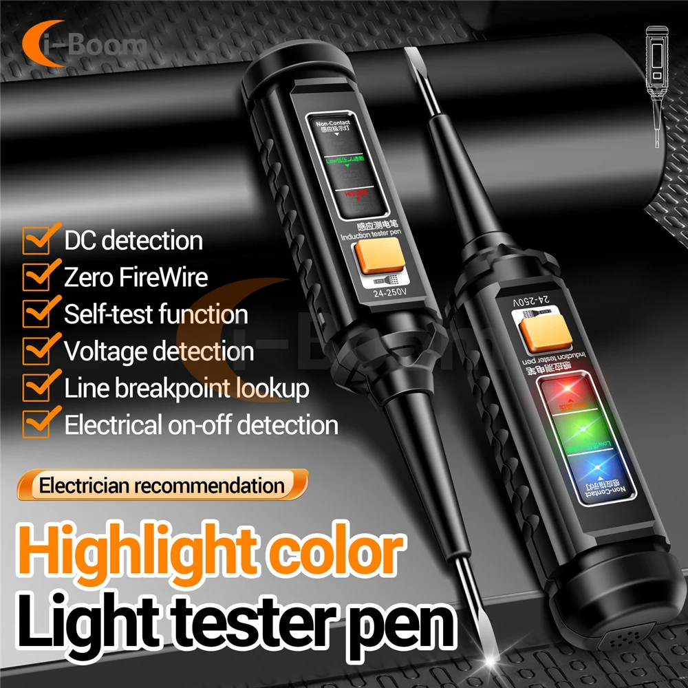 ANENG B15 AC25-250V Electricity Test Pen Voltage Detector Buzzer 3 Color Light Alarm Circuit Tester Screwdriver Insulated