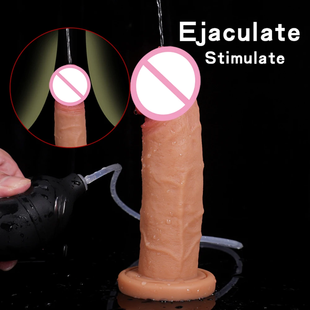 Press Spray Water Dildo Simulation The Ejaculation Of Semen Experience Manual Air Pump Injection Masturbation Massage Sex Toys