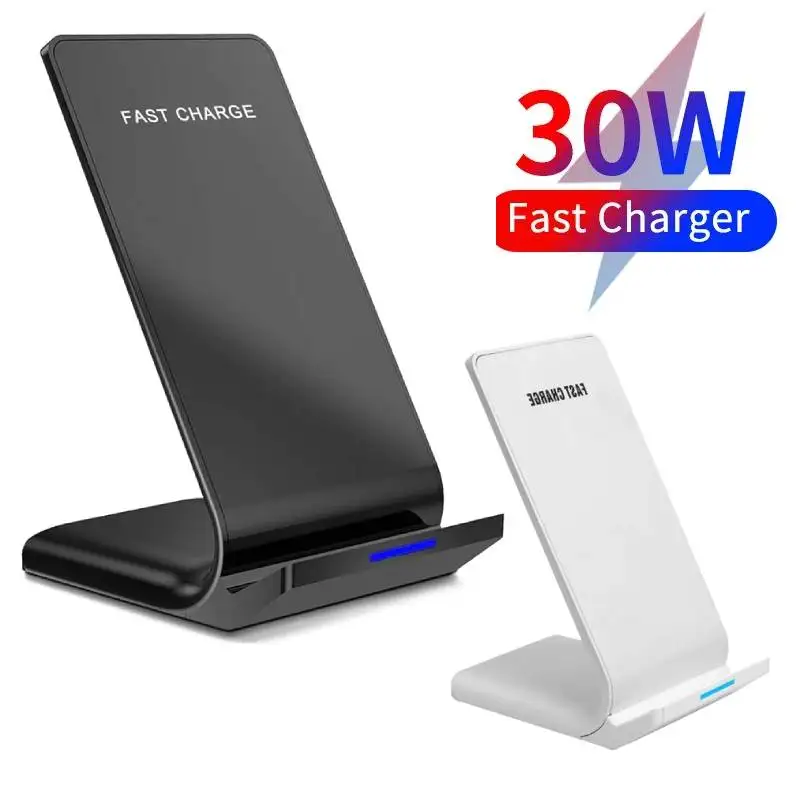 

Беспроводное зарядное устройство 30W, настольная подставка для беспроводной зарядки, совместимая с IOS/Android.