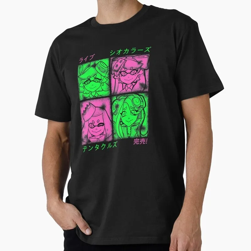 SHIOKA-LIVE Cute Cartoon Videogame Splatoon Gift T Shirt for Gamer 1130 Short Sleeve Graphic Clothes Unisex Tee US Size S-6XL