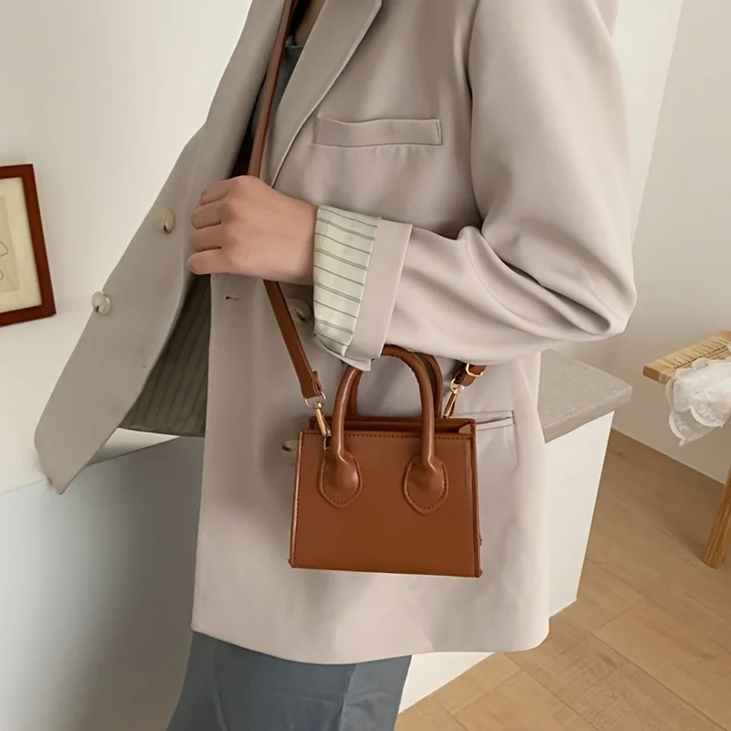 

Женский мини-рюкзак, регулируемый плечевой ремень, застежка-молния, корейские модные простые повседневные сумки на одно плечо