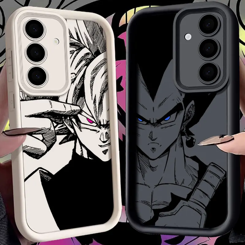 Gokus Anime S24FE Phone Case For Samsung Galaxy S25 S24 S23 S21 S20 Fe Ultra S22 S25 Plus 5G Dragons-Balls Shockproof Back Cover