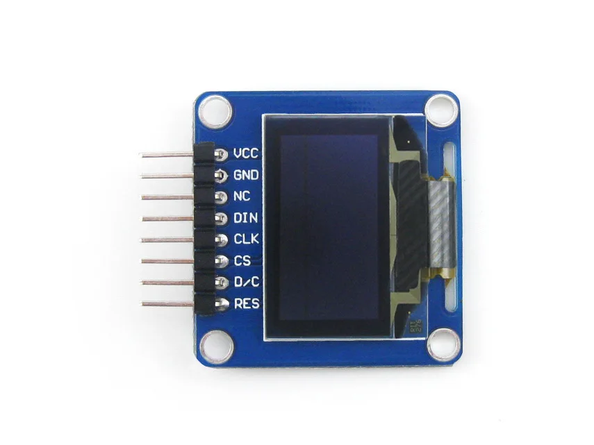 Waveshare 0,96 polegadas OLED (A) SPI I2C Interface Pinheader horizontal angular para Raspberry Pi Jetson Nano