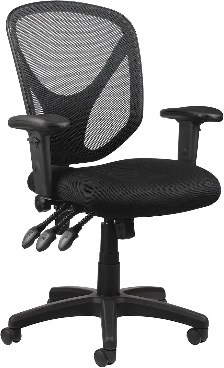 Multifunction Ergonomic Super Task Chair, Mesh Back, Black, Adjustable Height & Tilt