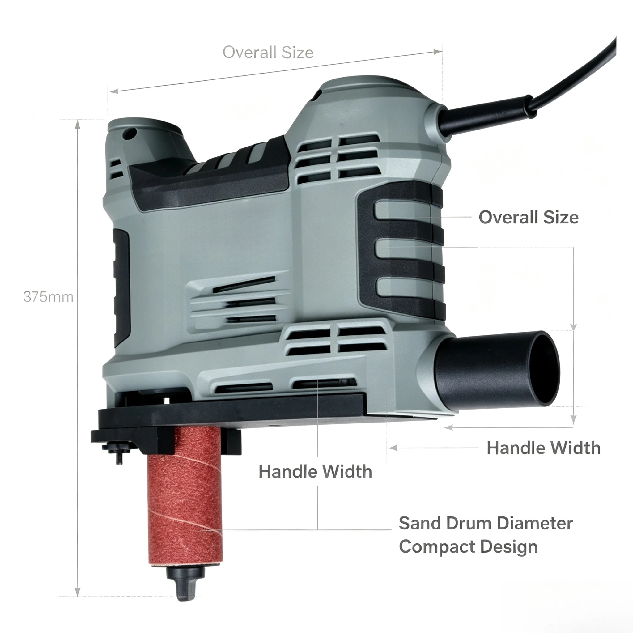 650W SS70 Handheld Curved Belt Sander 1800-3200RPM Variable Speed Polisher Wood Metal Plastic Grinding Equipment