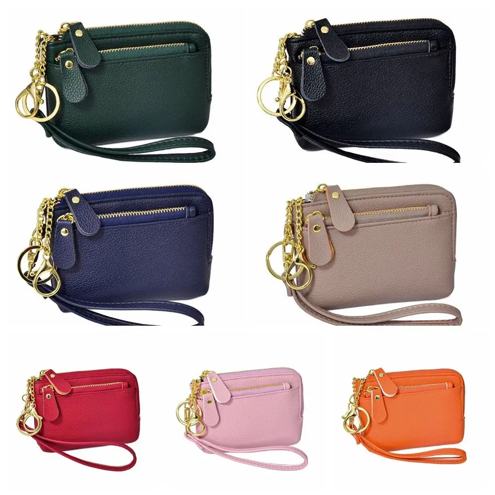 멀티 카드 슬롯 여성 짧은 지갑 핸드 클러치 다기능 작은 소 가죽 지갑 휴대용 솔리드 컬러 Pu 동전 지갑 야외