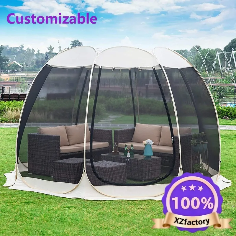 Customizable six-sided gauze tent outdoor