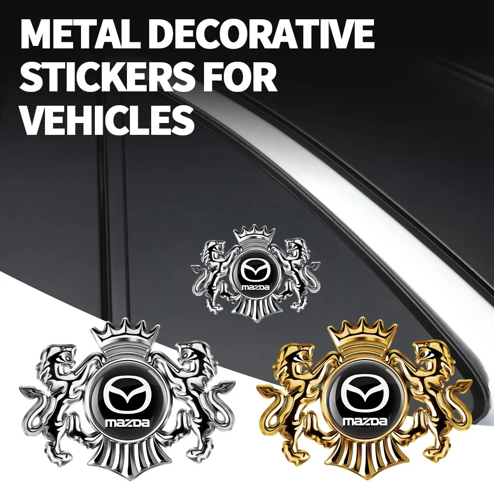 

3D Metal Lion Crown Car Emblem Sticker for Mazda 3 6 CX5 CX30 CX50 Axela Atenza CX9 CX8 MS RX8 Car Accessories