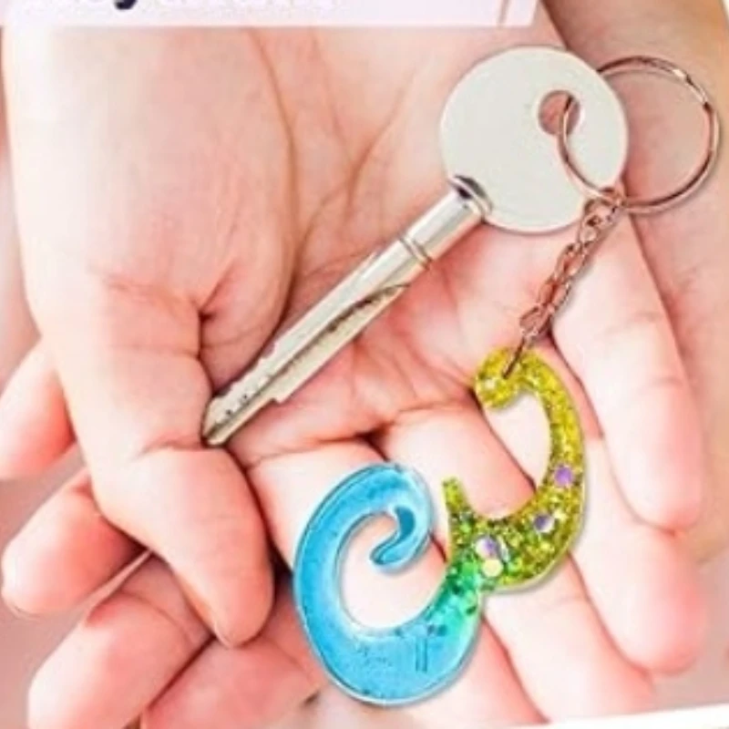 DIY Crystal Epoxy Resin Mold 26 English Capital Special-shaped Letters Earrings Keychain Silicone Mold