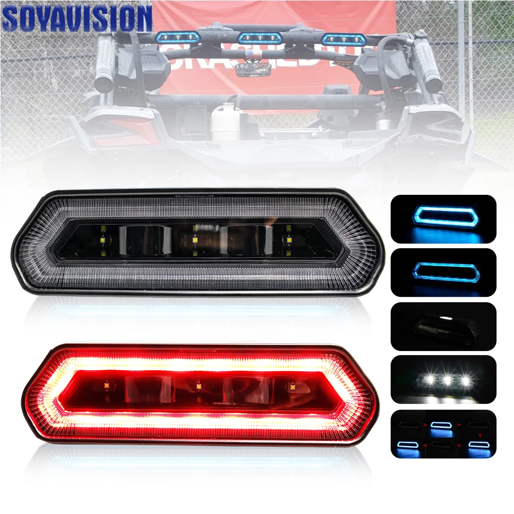 Feu arrière de frein pour Can Am X3 Commander, barre de sécurité UTV, 1.75 – 2 pouces, pour Polaris RZR 1000 800 900 XP Ranger pour cf