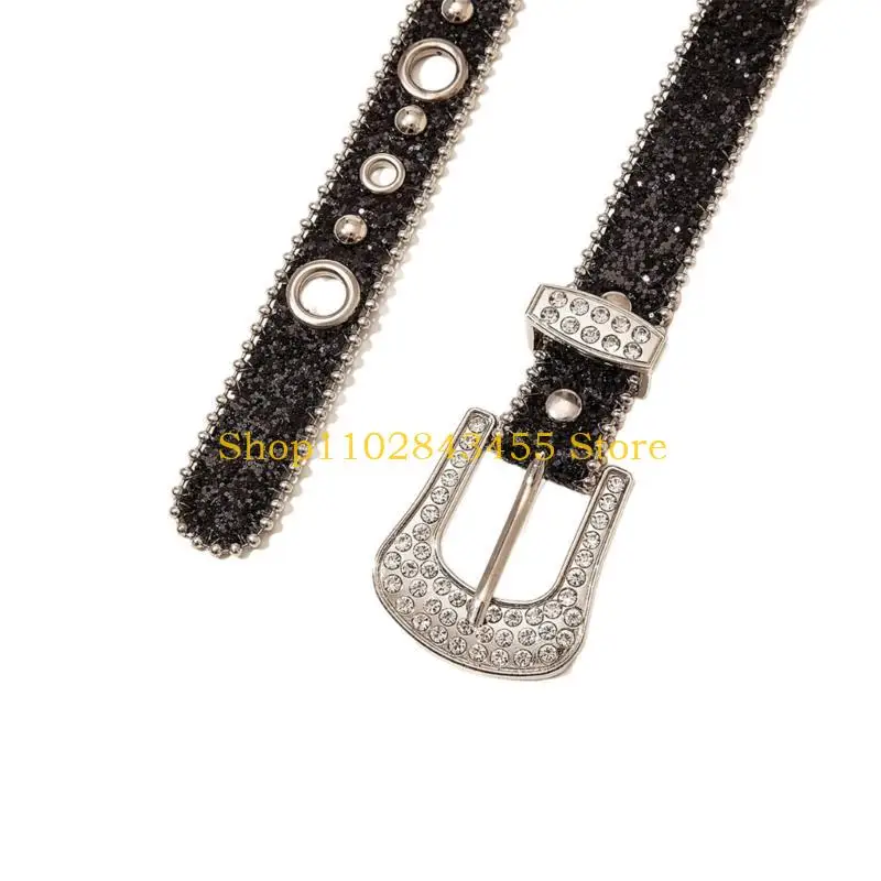 49MC أحزمة وسط قوطية للجينز حزام مرصع للفتيات الشرير شارع مثير للإعجاب على الطراز القوطي مرحلة رقص الشارع #2