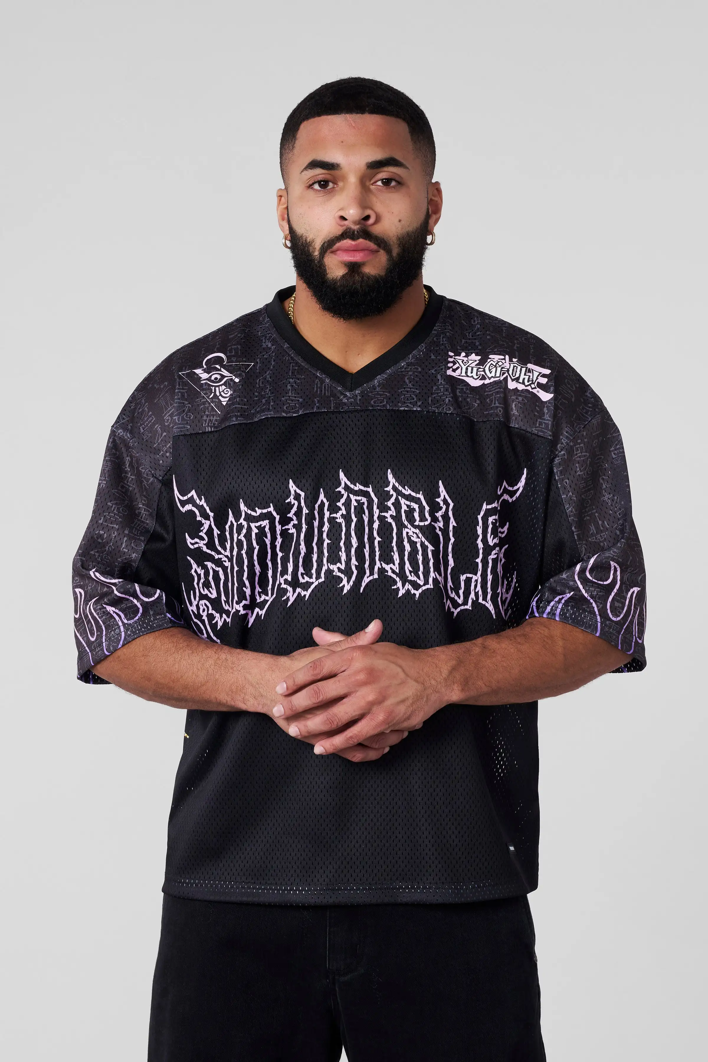 YA Trendy Brand oversized t-shirt Street leisure quick drying Breathable Large Mesh shirt animation graphic tee Short Sleeve top image 5