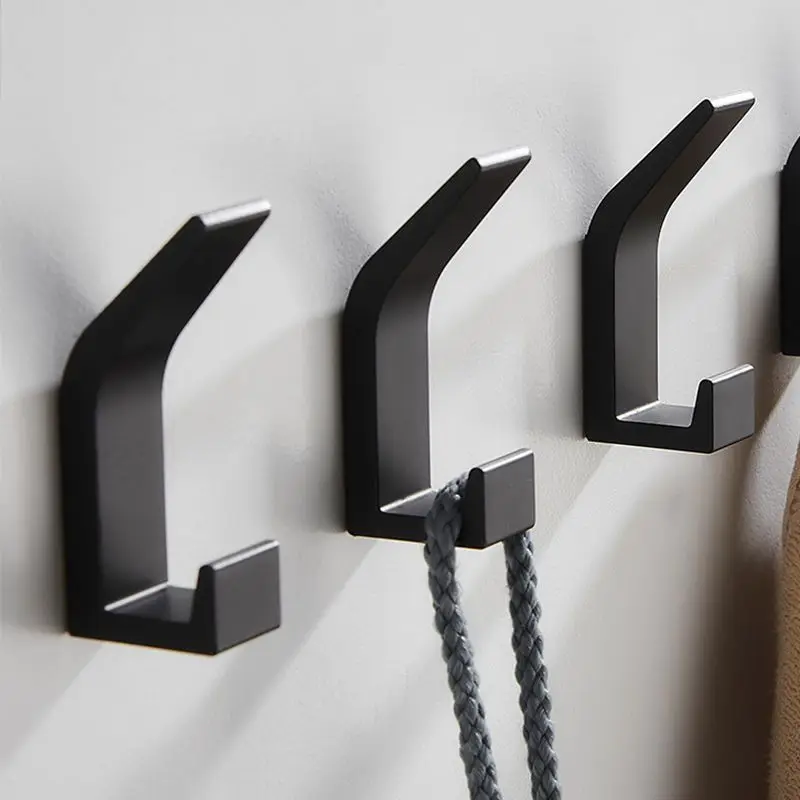 5-Piece Set Without Punching Hook-Multifunctional, ABS Material, Suitable for Bedroom, Kitchen, Bathroom, Coat and Cap Storage,