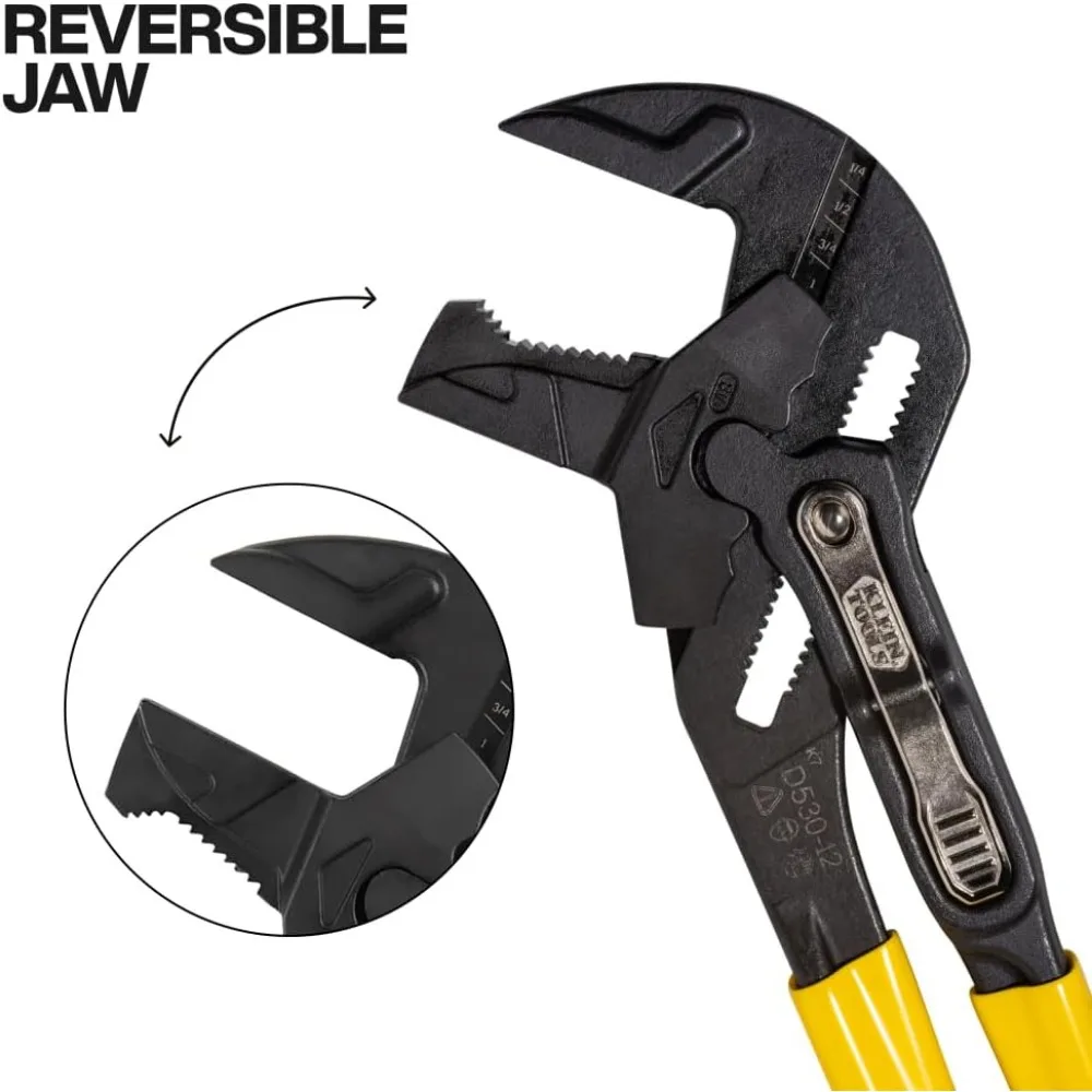 مفتاح ربط ذو طيات المضخة متعدد الاستخدام عالي التراعي من Klein Tools مع فكي قابل للتعديل على الوجهين قابل للتعديل