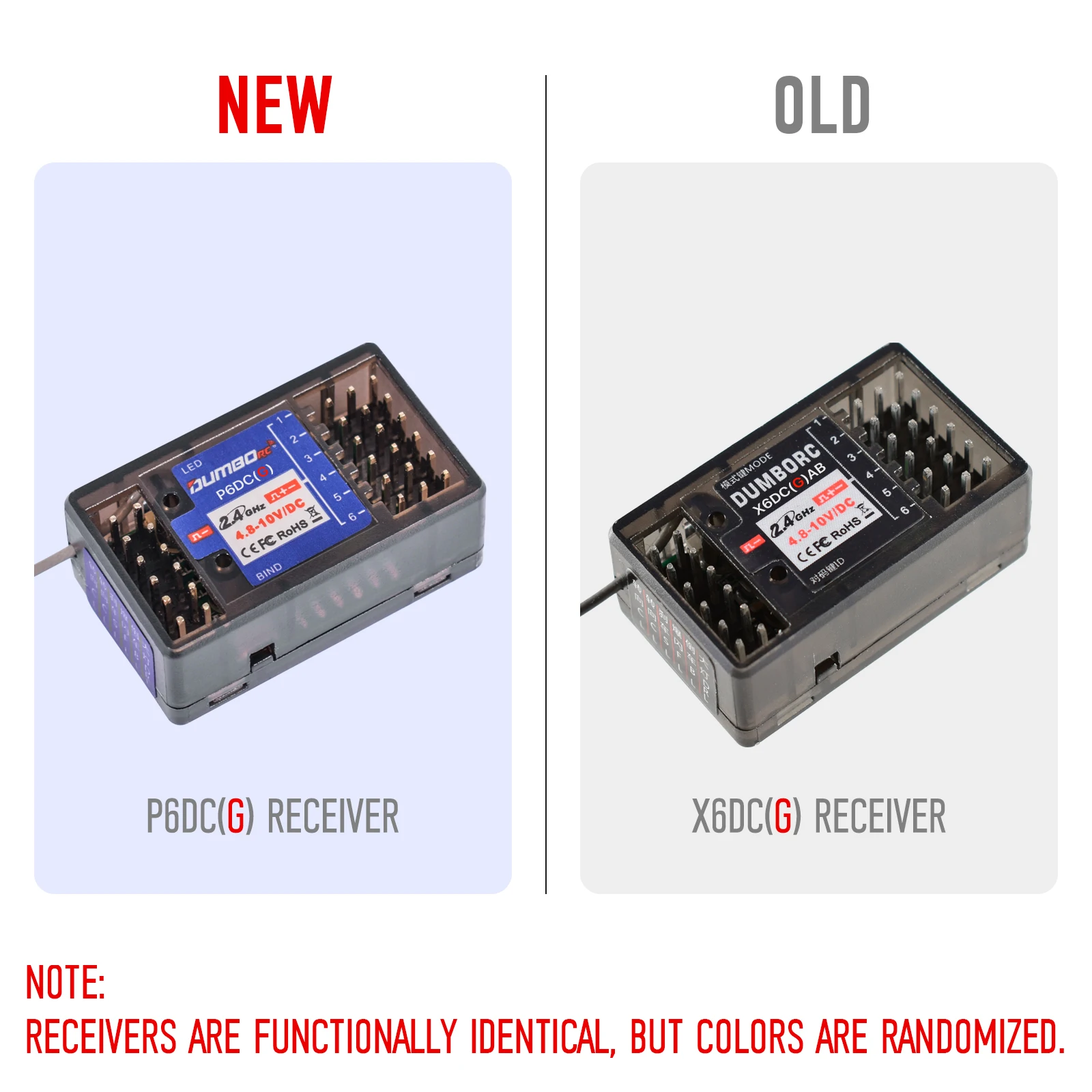 DUMBORC X6F/X6FG/P6DC/X6DCG 2,4G 6CH Radio Control System Empfänger für X4 X5 X6 X6P Sender RC Auto Boot Fernbedienung