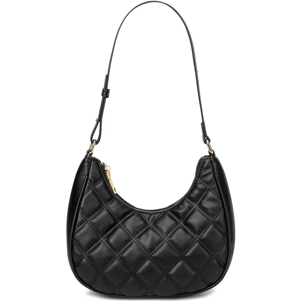 

Crescent Shoulder Bags for Women Cute Tote Handbag Under the Arm Purses Mini Clutch Purse with Zipper Closure