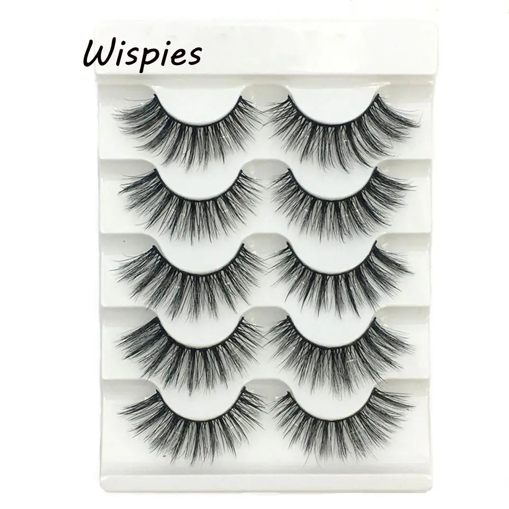 Woman's Fashion Fluffy Multilayers  Multi-styles Natural Long 3D Faux Mink Hair False Eyelashes Eye Lash Extension Criss-cross